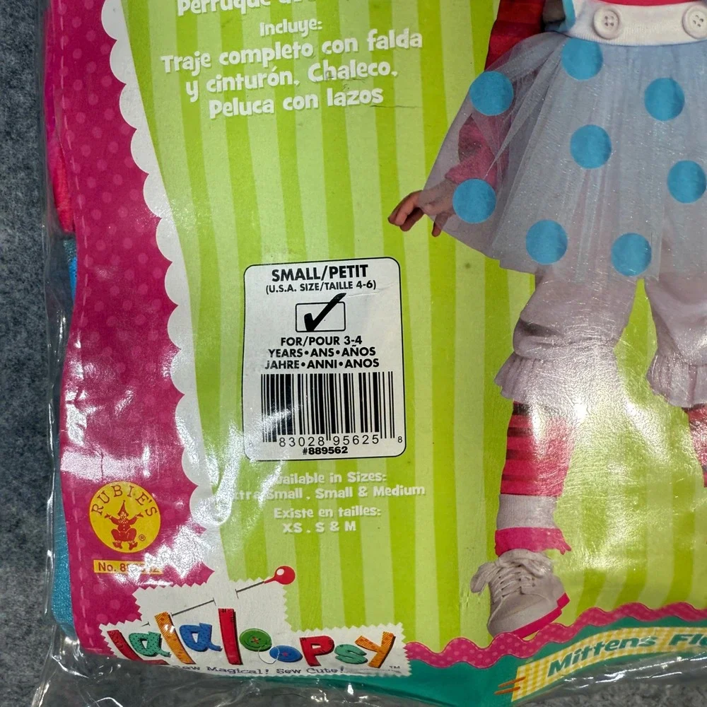 Lalaloopsy Mittens Fluff N Stuff Costume Child Small 4-6 Halloween Cosplay‎